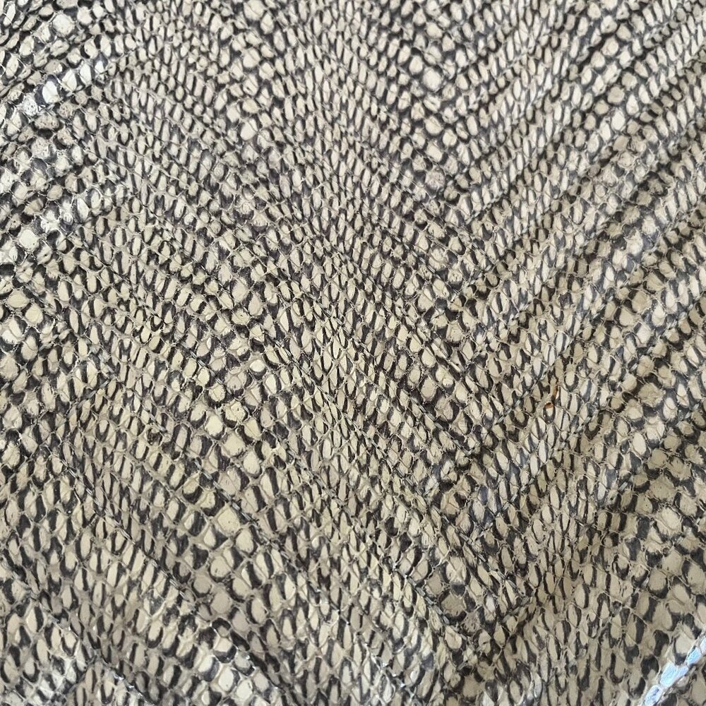 Cole Haan "Laury" Cobra Tote, Cream and Gray - Picture 8 of 14